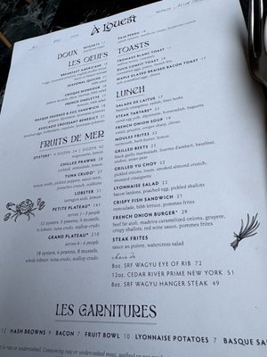 Menu photo 1 À L'ouest San Diego, CA