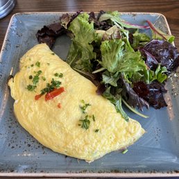 Morning Market Veg Omelette with a side of greens Morning Market Veg Omelette with a side of greens