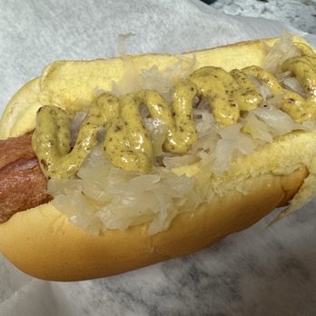 Glizzy’s By Harry - Ripper with sauerkraut and spicy brown mustard - Hot Dogs Near Me - Toms River, New Jersey Glizzy’s By Harry - Ripper with sauerkraut and spicy brown mustard - Hot Dogs Near Me - Toms River, New Jersey