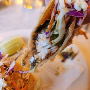 Raymond's - A bite into a Baja Fish taco - Comfort Food Near Me - Ridgewood, New Jersey