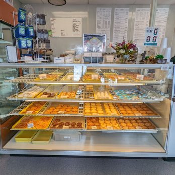 The Gristmill - a display case of donuts - Bakeries Near Me - Grass Valley, California