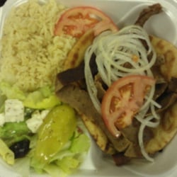 Gyro platter from Myconos, as delivered by the Meal Mobile