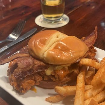 Chilly Water Brewing Company - Buffalo chicken sandwich with bacon - Breweries Near Me - Indianapolis, Indiana Chilly Water Brewing Company - Buffalo chicken sandwich with bacon - Breweries Near Me - Indianapolis, Indiana