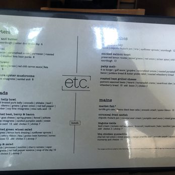 Etc Restaurant - Lunch Menu - New American Near Me - Nashville, Tennessee Etc Restaurant - Lunch Menu - New American Near Me - Nashville, Tennessee