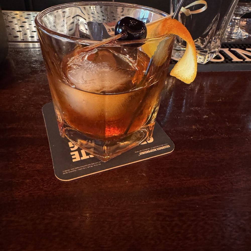 Bull 'N Mouth - Bull Old Fashioned was tasty, a smokey whiskey and a brandied cherry was on top- I definitely wanted more! - New American Near Me - Davis, California Bull 'N Mouth - Bull Old Fashioned was tasty, a smokey whiskey and a brandied cherry was on top- I definitely wanted more! - New American Near Me - Davis, California