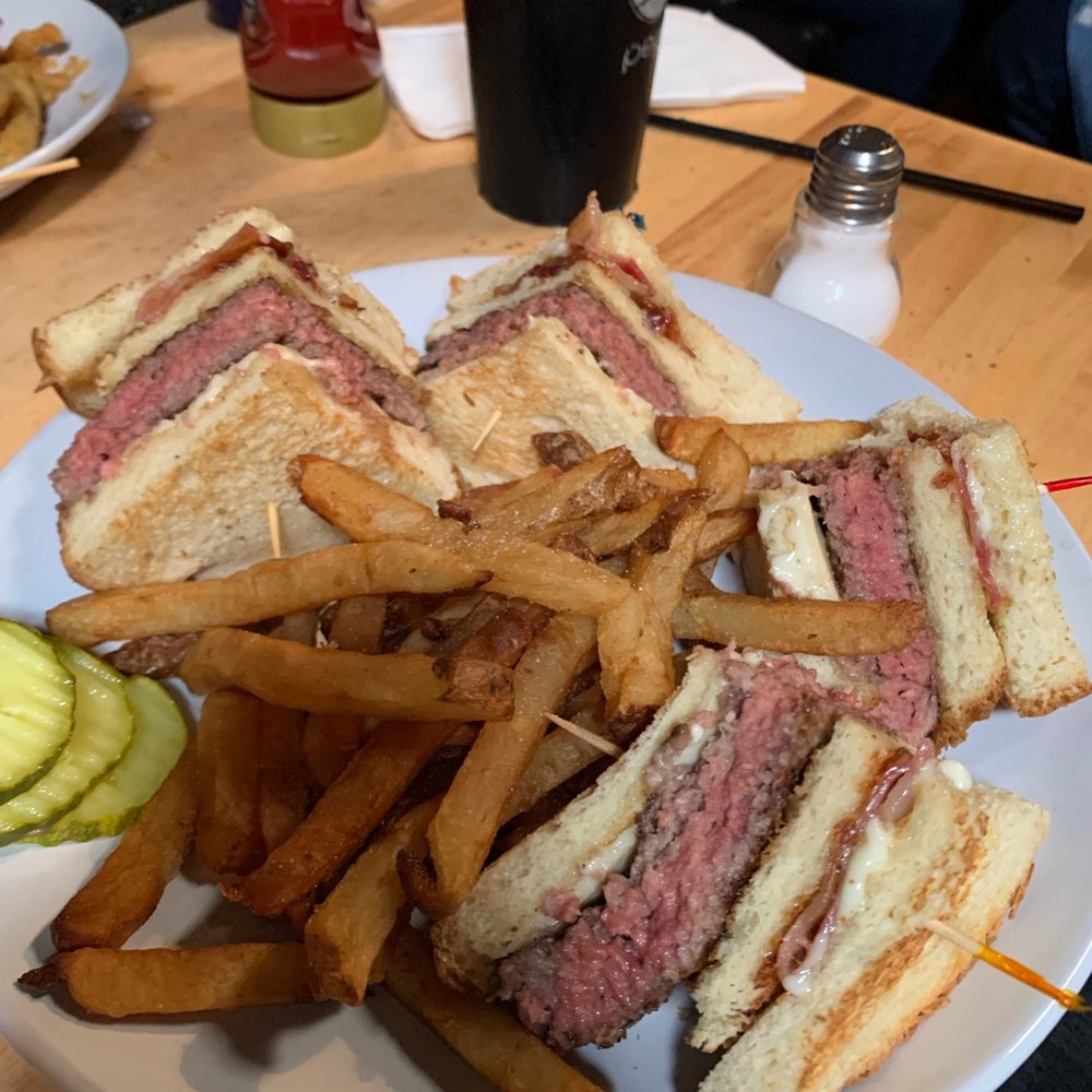 Wetherlaine's Restaurant - Cheeseburger club was supposed to be medium it came out rare - American Near Me - Attleboro, Massachusetts Wetherlaine's Restaurant - Cheeseburger club was supposed to be medium it came out rare - American Near Me - Attleboro, Massachusetts