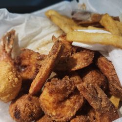 J J Fish & Chicken - Jumbo shrimp and fries