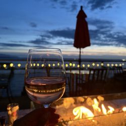 Glass of rose on the patio