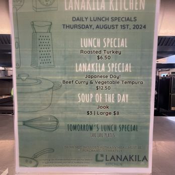 Lanakila Kitchen - menu - Caterers Near Me - Honolulu, Hawaii