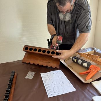Trumbley's Handyman Plus - Building pool table que stick rack - Electricians Near Me - Stockton, California Trumbley's Handyman Plus - Building pool table que stick rack - Electricians Near Me - Stockton, California