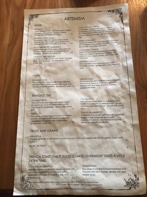 Menu photo 5 Artemisia Cafe Portland, ME