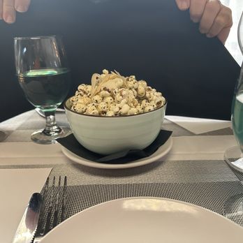Three Six Bistro - Truffle popcorn and blue water - Wine Bars Near Me - Ocala, Florida