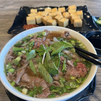 Saigon Eden - #6 tofu appetizer and #10 Pho de lengua with fresh noodles. - Vietnamese Near Me - Chino Hills, California Saigon Eden - #6 tofu appetizer and #10 Pho de lengua with fresh noodles. - Vietnamese Near Me - Chino Hills, California