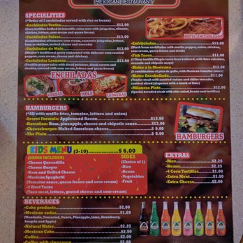 Las Enchiladas - The menu is quite extensive offering something for everyone! - Mexican Near Me - Farmington, Minnesota
