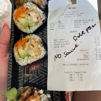 Akiko - When you ask for no sauce. Yet they still add it on???? - Japanese Near Me - Houston, Texas Akiko - When you ask for no sauce. Yet they still add it on???? - Japanese Near Me - Houston, Texas