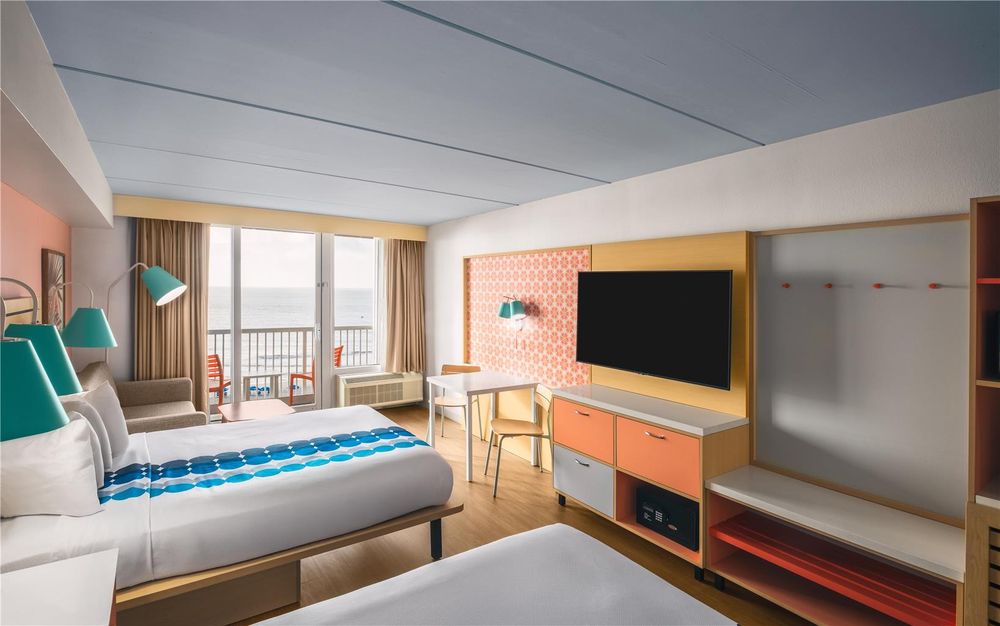 Golden Sands Carolina Beach Oceanfront Tapestry by Hilton