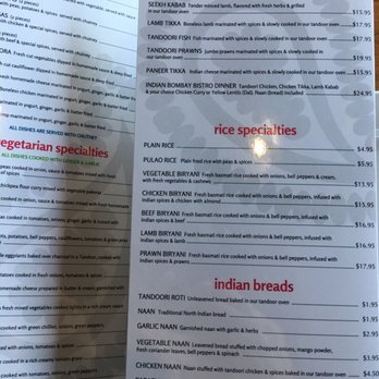 Indian Bombay Bistro - Menu - Indian Near Me - Burnaby, British Columbia