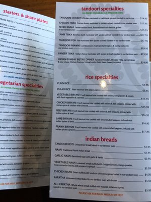 Menu photo 3 Indian Bombay Bistro Burnaby, BC