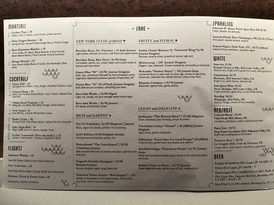Menu photo 1 Crave Sushi Bar New York, NY Menu photo 1 Crave Sushi Bar New York, NY