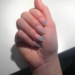 Nails for You - Holographic Ombré Shellac & Bio Gel Refill $65 done by Didi