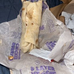 Plastic in my 8 layer veggie burrito Plastic in my 8 layer veggie burrito