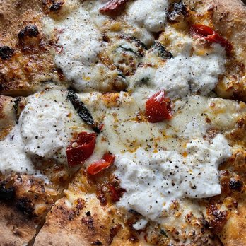 Citizen Pie - Cacio E Pepe Pizza with Calabrian peppers added - Pizza Near Me - Cleveland, Ohio Citizen Pie - Cacio E Pepe Pizza with Calabrian peppers added - Pizza Near Me - Cleveland, Ohio