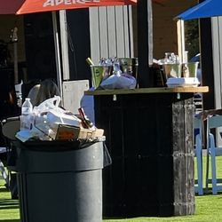 The Quarry - Overflowing trash cans