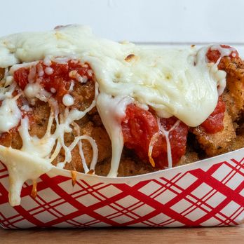 The Nugget Spot - December's Nug of the Month: NugParm! "Your Mom's Nugs" (breadcrumb chicken nuggets) covered in mozz & marinara - Chicken Shop Near Me - Chatham, New Jersey The Nugget Spot - December's Nug of the Month: NugParm! "Your Mom's Nugs" (breadcrumb chicken nuggets) covered in mozz & marinara - Chicken Shop Near Me - Chatham, New Jersey