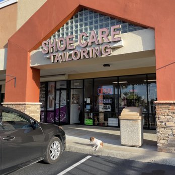 Shoe Service & Alterations - Luna, our rescued Papillon-mix, waits for your arrival in our storefront entrance! - Shoe Repair Near Me - Tampa, Florida Shoe Service & Alterations - Luna, our rescued Papillon-mix, waits for your arrival in our storefront entrance! - Shoe Repair Near Me - Tampa, Florida
