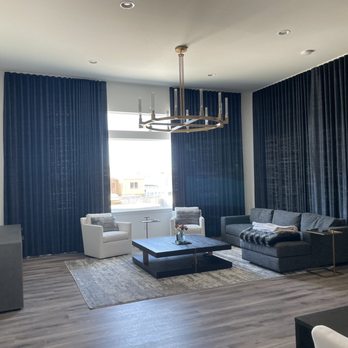 The Shade Store - Floor to ceiling drapes including sliding both directions for patio slider - Shades & Blinds Near Me - Denver, Colorado