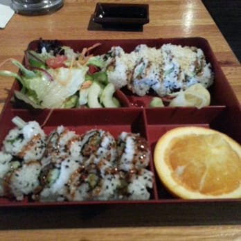 Blue Ocean - Lunch special w 2 regular rolls (crunch and salmon skin this time) w salad and soup $10 - Cocktail Bars Near Me - St. Louis, Missouri Blue Ocean - Lunch special w 2 regular rolls (crunch and salmon skin this time) w salad and soup $10 - Cocktail Bars Near Me - St. Louis, Missouri