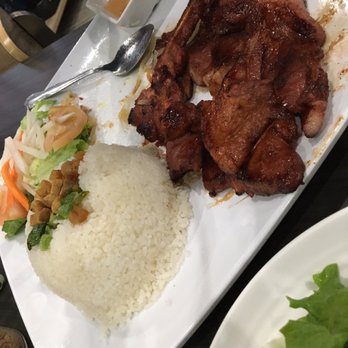 Nho Kitchen - Char Siu Pork Comes with side of soup and an egg tofu? - Vietnamese Near Me - Fresno, California Nho Kitchen - Char Siu Pork Comes with side of soup and an egg tofu? - Vietnamese Near Me - Fresno, California