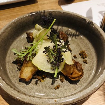 Rooster & Owl - Sunchoke with pistachio and d'anjou pear - New American Near Me - Washington, DC, District of Columbia