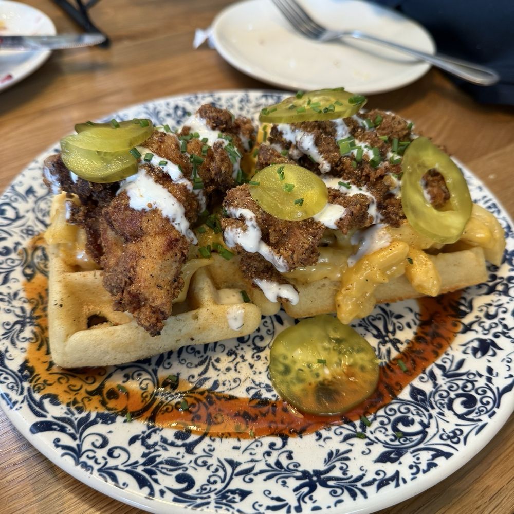 Tupelo Honey Southern Kitchen & Bar - Asheville Hot with Mac-N-Cheese Waffles* - Southern Near Me - Pittsburgh, Pennsylvania Tupelo Honey Southern Kitchen & Bar - Asheville Hot with Mac-N-Cheese Waffles* - Southern Near Me - Pittsburgh, Pennsylvania