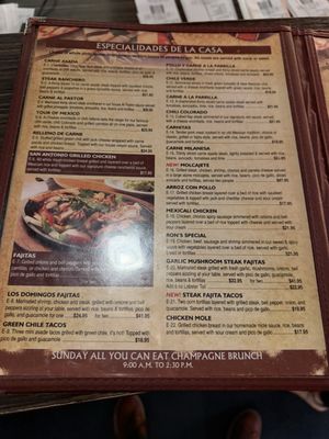 Menu photo 1 Los Domingos Barstow, CA