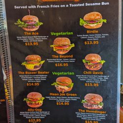 Hall Of Flame Burgers - Menu 2026
