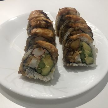 Saku Sushi - Lobster King Roll: crab, avocado, asparagus, lobster tempura inside and topped with torched salmon - Sushi Bars Near Me - Toronto, Ontario Saku Sushi - Lobster King Roll: crab, avocado, asparagus, lobster tempura inside and topped with torched salmon - Sushi Bars Near Me - Toronto, Ontario