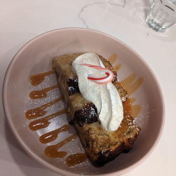 Central Bodega - Apple Bread pudding with Chantilly cream - Wine Bars Near Me - Albuquerque, New Mexico