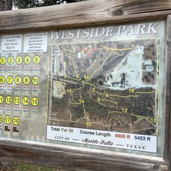Westside Park - Frisbee golf course layout