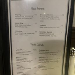 Cocktail Menu