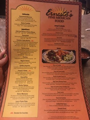 Menu photo 1 Ernesto's Fine Mexican Food McKinney, TX Menu photo 1 Ernesto's Fine Mexican Food McKinney, TX