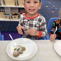 The Learning Experience - Bakersfield - My handsome boy enjoying some treats during the holidays. He has so much fun at school everyday.