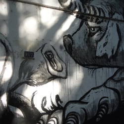 Artista Busca Pared - Detalle mural de Balcarce 1077