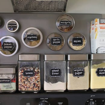 Freakishly Organized - Chalk labels are great for spices and baking items. - Home Organization Near Me - Emeryville, California