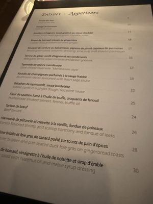 Menu photo 1 Restaurant Bonaparte Montreal, QC