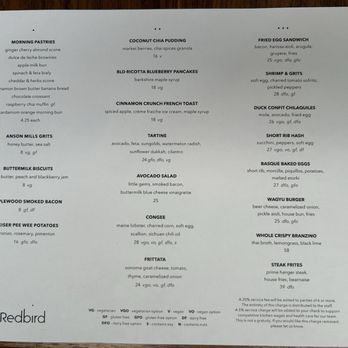 Redbird - Today's menu - New American Near Me - Los Angeles, California Redbird - Today's menu - New American Near Me - Los Angeles, California