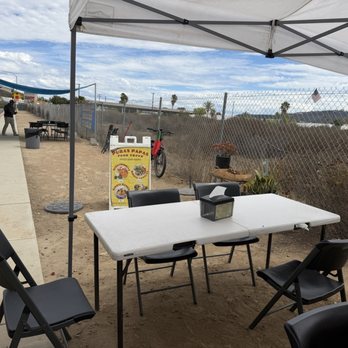 Puras Papas - Table for dining near food truck - Mexican Near Me - San Marcos, California Puras Papas - Table for dining near food truck - Mexican Near Me - San Marcos, California