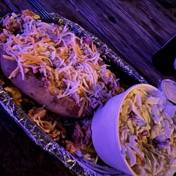 Captain Stan's Smokehouse - X-Large Baked Potato and Homemade Coleslaw