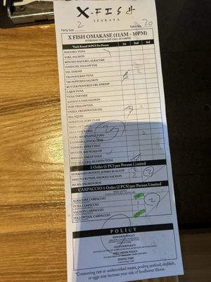 Menu photo 1 X-FISH Izakaya Buena Park, CA Menu photo 1 X-FISH Izakaya Buena Park, CA