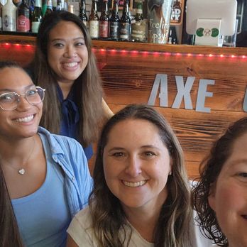 Axe Champs - George joined our selfie - Axe Throwing Near Me - Jacksonville, Florida